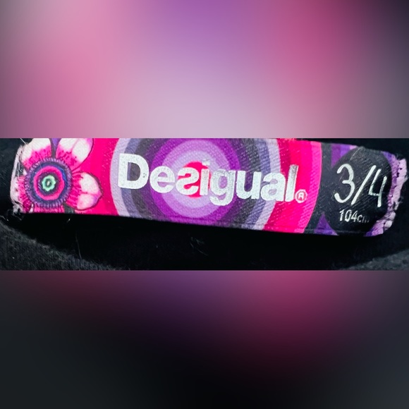 Desigual Long Sleeve Graphic Multi-colored unique Casual Party Dress Kids 3-4 - Picture 4 of 8